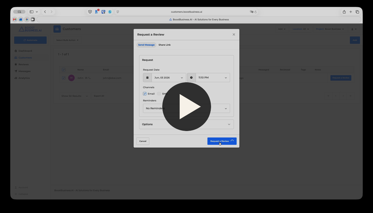 Review Management walkthrough